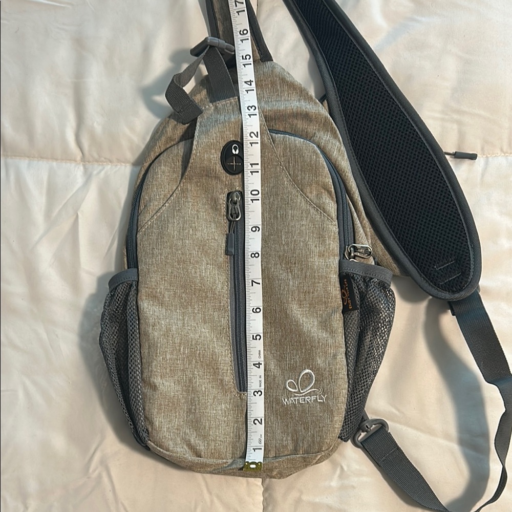 Black and Tan Crossbody Bag with Slim Profile and Minimalist Design NWOT - Picture 2 of 8